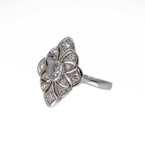 A Pierced Goldwork Diamond Set Ring Offered by The Gilded Lily - image 3
