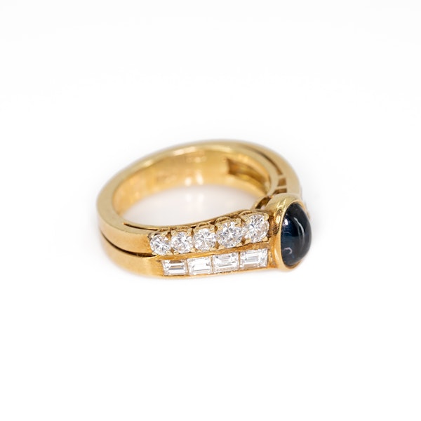 A Sapphire and Diamond Ring by Fred, Paris, Offered by The Gilded Lily - image 2