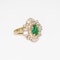 An Emerald and Diamond Cluster Dress Ring Offered by The Gilded Lily - image 2