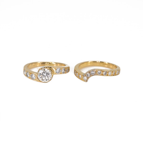 A Matching, Fitted, Engagement Ring and Wedding Band Offered by The Gilded Lily - image 4
