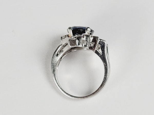 Stunning Sapphire and Diamond stylised feather ring sku 4974  DBGEMS - image 3