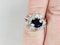 Stunning Sapphire and Diamond stylised feather ring sku 4974  DBGEMS - image 4
