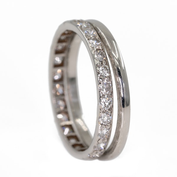 Diamond full eternity ring plus platinum wedding ring (a set) - image 2