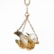 Baroque natural pearl and enamel model of a bird on a later gold chain - image 2