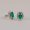 Emerald Diamond Cluster Earrings in 18ct White Gold date circa 1980, SHAPIRO & Co since1979 - image 6