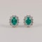 Emerald Diamond Cluster Earrings in 18ct White Gold date circa 1980, SHAPIRO & Co since1979 - image 7