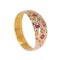 Victorian diamond and ruby dome shape gold ring - image 2