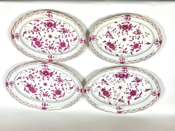 5 pairs of graduated 19th century Meissen oval platters - image 4