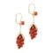 A pair of Silver Gilt Coral Grape Earrings - image 2