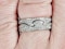 Paor of diamond Jorge Jensen 18ct white gold rings sku 5017  DBGEMS - image 2
