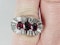 1940's ruby and baguette diamond dress ring sku 5 - image 4