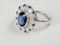Art deco sapphire and diamond target engagement ring sku 5027   DBGEMS - image 2