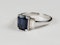Art deco sapphire and diamond engagement ring sku 50 - image 2