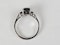 Art deco sapphire and diamond engagement ring sku 50 - image 3