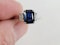 Art deco sapphire and diamond engagement ring sku 50 - image 4