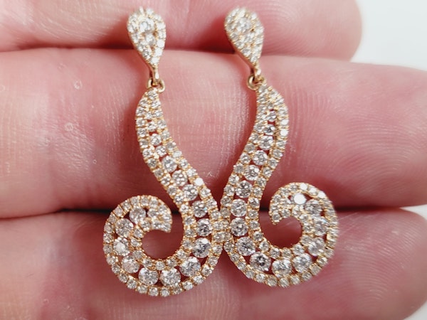 Modern diamond earrings sku 50  DBGEMS - image 3