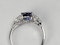 Cornflour blue sapphire and pear diamond engagement ring sku 50  DBGEMS - image 2