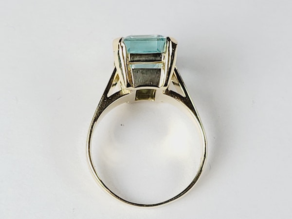 Vintage aquamarine single stone ring sku 5035  DBGEMS - image 3