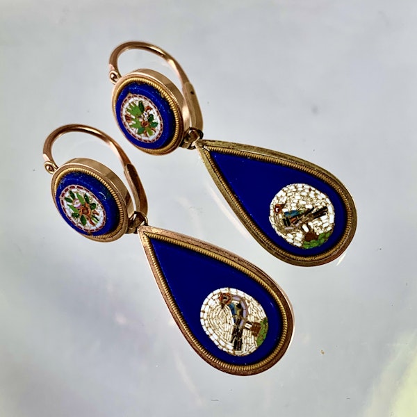 Pair of micro mosaic earrings - image 2