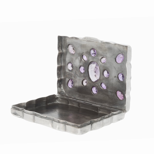 A French Silver Amethyst Pill box - image 3