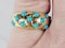 Gypsy set turquoise 18ct gold ring sku 5071  DBGEMS - image 3