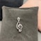 Treble Clef Diamond Brooch in 18ct White Gold dated London 2018, Lilly's Attic since 2001 - image 1