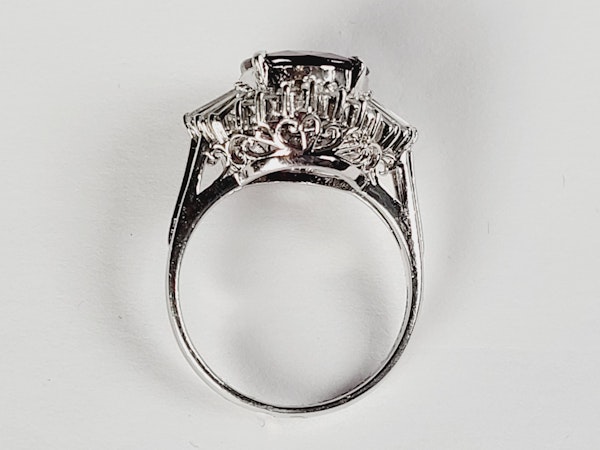 French Rubalite and baguette diamond dress ring sku 5083 DBGEMS - image 3