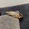 Triple Diamond Ring in 18ct Gold dated London 2000, SHAPIRO & Co since1979 - image 1