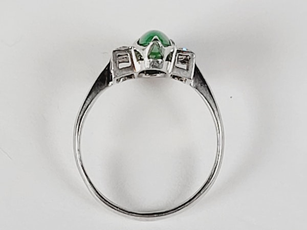 Art deco jade and diamond dress ring sku 5069  DBGEMS - image 4