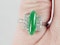 Art deco jade and diamond dress ring sku 5069  DBGEMS - image 2