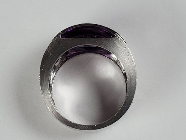 Modern amethyst and diamond dress ring sku 5066  DBGEMS - image 3