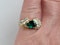 Emerald and diamond dress ring sku 5065 DBGEMS - image 5