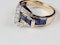 Art deco sapphire and diamond garter ring sku 5051  DBGEMS - image 2