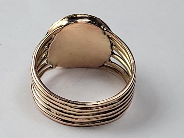 Georgian garnet, diamond and enamel dress ring sku 5046  DBGEMS - image 3