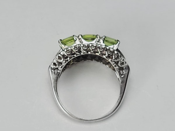 Peridot and diamond dress ring sku 5047 DBGEMS - image 2
