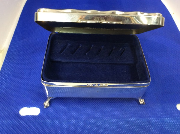 A silver antique jewellery & ring box - image 3