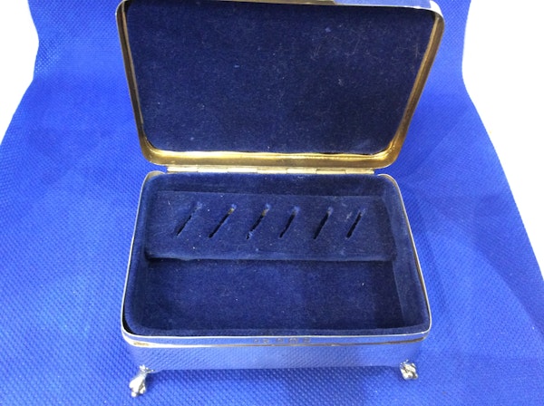 A silver antique jewellery & ring box - image 4