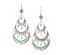Modern Plique A Jour Enamel Briolette Diamond And Platinum Drop Earrings - image 2