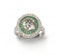 Diamond Emerald And Platinum Target Ring, 1.29ct - image 3