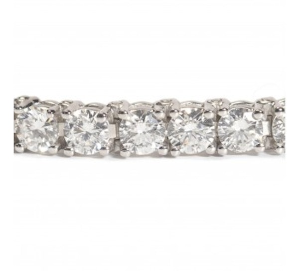 Modern Diamond And Platinum Line Bracelet, 9.90ct - image 2