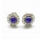 Sapphire Diamond And Platinum Cluster Earrings, 2.83ct - image 2