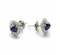 Sapphire Diamond And Platinum Cluster Earrings, 2.83ct - image 3