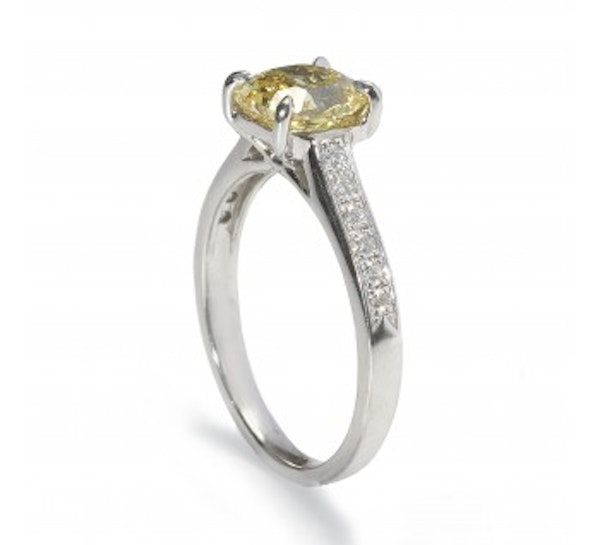 Fancy Yellow Diamond Ring, 1.53ct - image 2