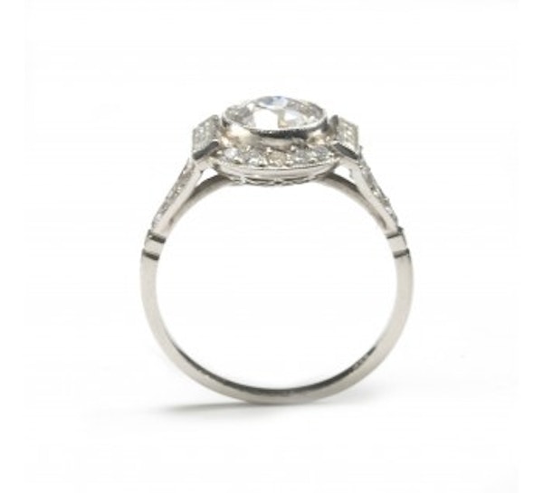 Platinum Diamond Cluster Ring, 1.48ct - image 3