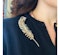 Vintage Gold And Diamond Feather Brooch, 3.50ct - image 2