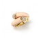 Contemporary Coral And Diamond Crossover Ring - image 2