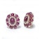 Vintage Cabochon Ruby And Diamond Earrings - image 2