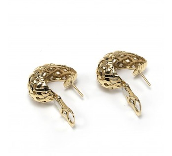 Tiffany & Co. Gold "Vannerie" Earrings - image 3