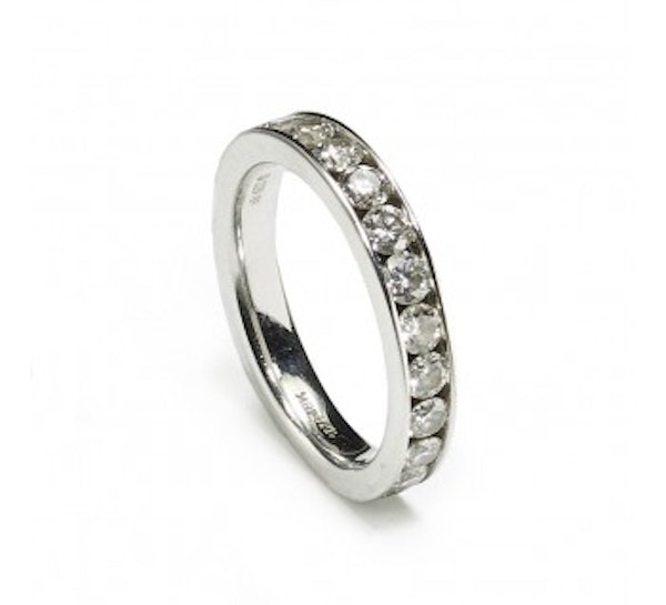 1.04ct Diamond And White Gold Half Eternity Ring - image 3