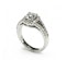 1.01ct D SI1 Cushion Diamond Platinum Ring - image 3